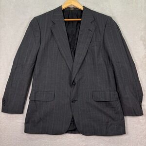 Vintage Towncraft Blazer Jacket Mens 40R Gray Classic Fit Relaxed Casual Office